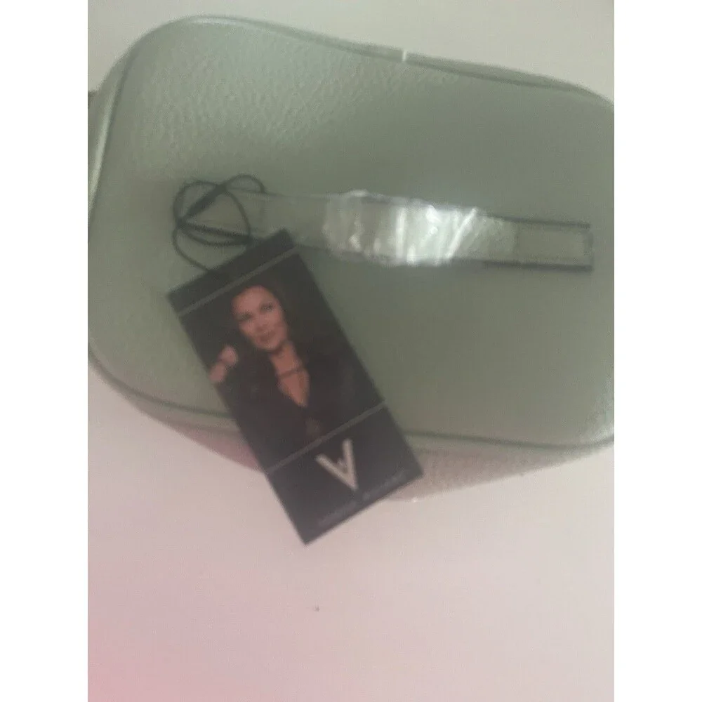 Vanessa Williams Sage Green Makeup Train Case Cosmetic Organizer Travel Bag NWT